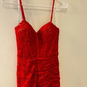 Originally $260 worn once. Dress is a size 2 but normally wear a 4-6.